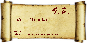 Ihász Piroska névjegykártya