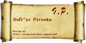Ihász Piroska névjegykártya