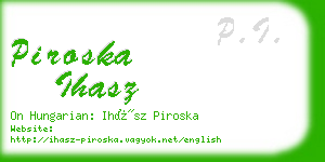 piroska ihasz business card